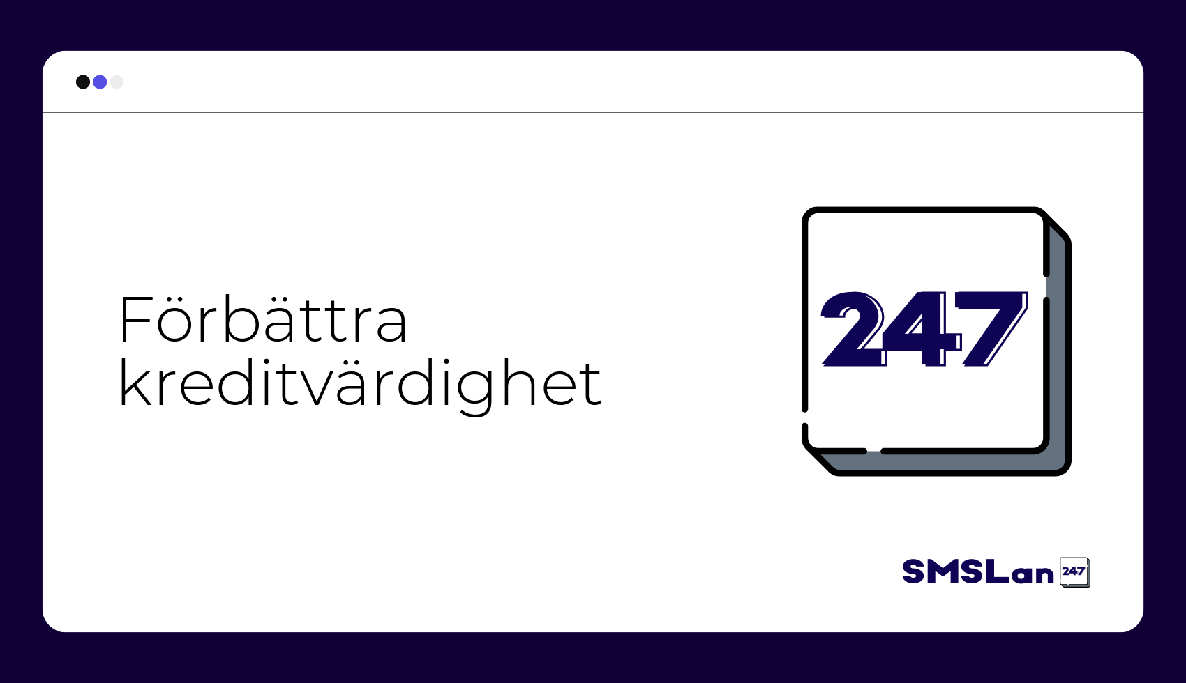 Förbättra kreditvärdighet